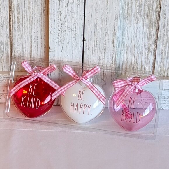 Rae Dunn Valentine’s Day ornaments💕 set 3 - Picture 3 of 7
